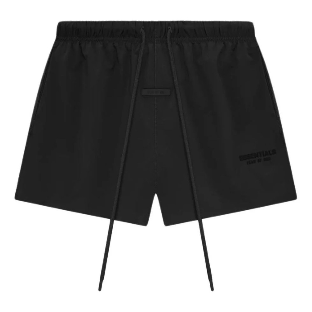 Essentials Jet Black Casual Shorts